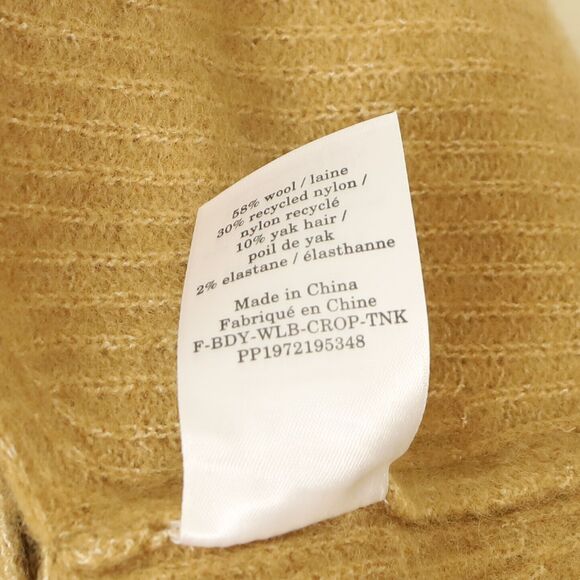 EVERLANE The Cozy Stretch Tank Wool Blend Size S Camel Brown NWT B19 - Picture 6 of 6